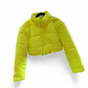 IHeartRaves Neon Yellow Puffer Jacket